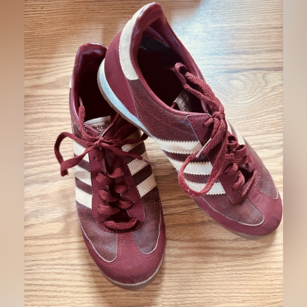 [Adidas] Retro Maroon "Dragon" Leather and Suede Trainers (M 6.5M or W 8M)